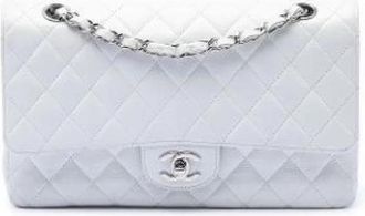 Chanel Pre-owned Classic Double Flap Shoulder Bag - Dames - Vintage Schoudertas - Wit - ONE Size - Leer - Vintage