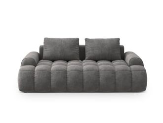Cosmopolitan Design Sof&aacute; 3 plazas de terciopelo gris