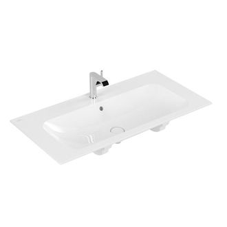 Villeroy & Boch Finion meubelwastafel - 1 kraangat 100x50cm - ceramic+ met verdekte overloop wit