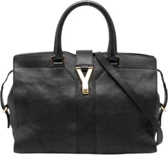 Saint Laurent Pre-owned Handbags, female, Black, Size: ONE SIZE Pre-owned Petit Cabas Handbag