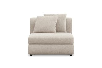Castlery Fable Armless Sofa Customized, Performance Classic Twill Light Grey, Spill Resistant, Ultra Deep Seats for Castlery Sofas