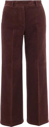 Ql2 Quelledue Teodora Broek - Dames - Straight fit broeken - Rood - M - Katoen - Broeken