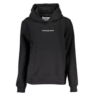 Calvin Klein Womens Relaxed Fit Hoodie - Black Cotton - Size Small