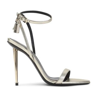 Tom Ford Padlock Pointy Naked Sandal - female - Tom Ford - High Heel Sandals - Yellow - 5 1/2 UK - Shoes