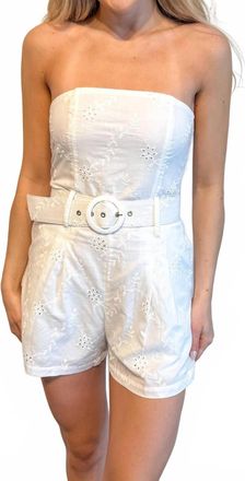 Olivaceous Nicolette Romper In White