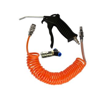 Trade Shop Trade Shop - Tubo Aria Compressa Flessibile Per Compressore 5mt + Pistola Soffiaggio