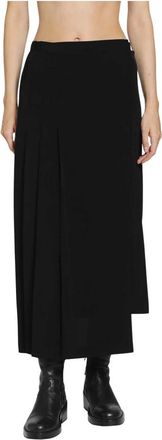 Yohji Yamamoto Dames, Rokken, Zwart, Maat: S Poliester