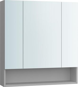 Vasagle Armario de ba&ntilde;o con puertas de espejo de color gris