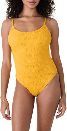 Andie Swim Lucaya Smocked One-Piece Swimsuit in Sunstruck at Nordstrom, Size X-Small