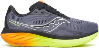 Saucony Mens Ride 18 Shoe In Shadow/vizi Gris Fonce