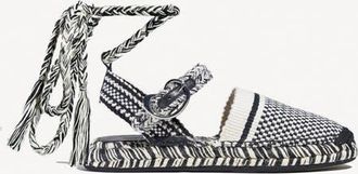 Amambaih Amparo new Flatform Espadrilles in Ivory Black at Nordstrom, Size 40