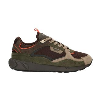 Pepe Jeans London London Mood Sneakers - Heren - Schoenen - Bruin - Maat: 42 EU Leer