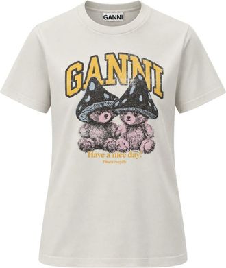 Ganni Camiseta - Tops - Mujer - Blanco - XS