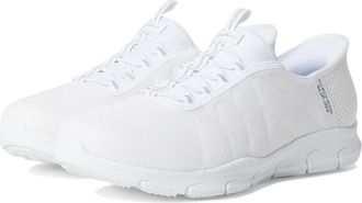 Skechers Brilliance - Night Shift Hands Free Slip-Ins Womens Shoes White : 6.5 B - Medium