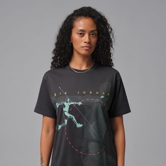 Nike Jordan Womens Jordan Flight Graphic T-Shirt in Grey | IF0791-039