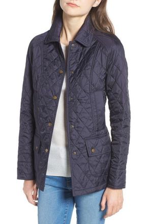 Barbour Beadnell Summer Quilted Jacket in Navy at Nordstrom, Size 10 Us
