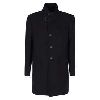 Fay Cappotto Monopetto in Lana - - Coats - Uomo - Blu - XL