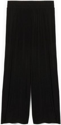 Fiorella Rubino Wide Leg Jersey Broek - Dames - Wijde Broeken - Zwart - XS - Polyester - Broeken