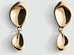 Mango Orecchini ciondoli rilievo oro - Donna - Taglia unica - MANGO