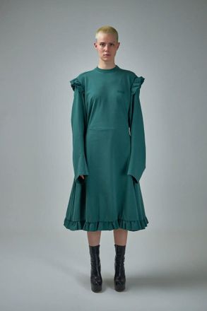 VETEMENTS Ruffle Jersey Dress Police