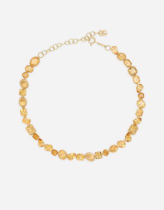 Dolce & Gabbana Rainbow Monochrome Necklace 18-carat Yellow Gold And Citrines - Woman Necklaces Gold Gold Onesize
