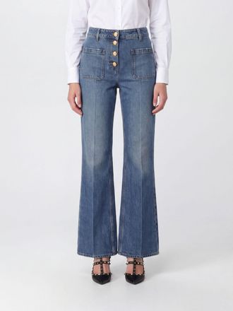 Valentino Garavani High-Waisted Flared Jeans in Pure Cotton Denim