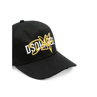 Dsquared2 BCM1014 Embroidered Logo Baseball Cap - Black
