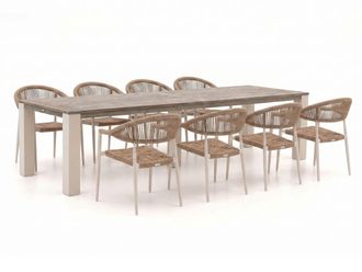 Manifesto Furniture Manifesto Belpasso/ROUGH-X 320cm dining tuinset 9-delig stapelbaar