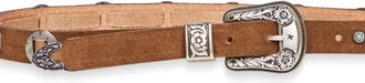 Golden Goose Mens Lace Belt Nubuck Light Brown Calf Leather