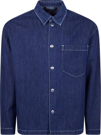 7 For All Mankind Oversized Mix Linen Shirt