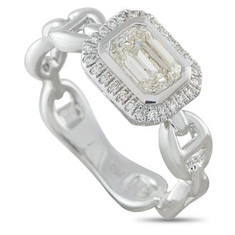 Luxury Bazaar 18K White Gold 1.15ct Diamond Ring ALR-20063