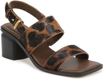 Franco Sarto Rory Genuine Calf Hair Slingback Sandal in Brown at Nordstrom, Size 5.5