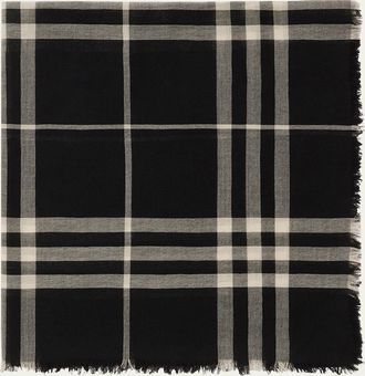Burberry Giant Check Wool Scarf