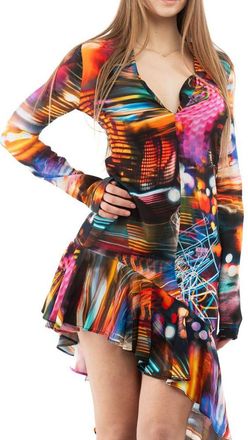 Moschino Womens Multicolor Viscose Casual Dress