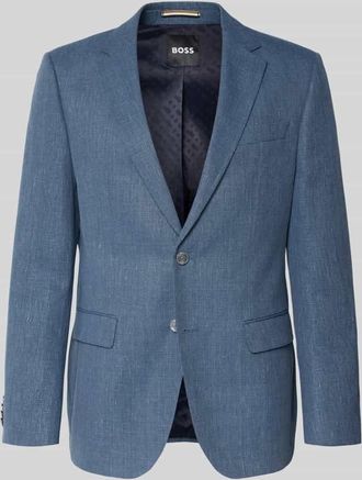 HUGO BOSS Regular Fit Anzugsakko aus Leinen-Mix Modell JASPER in Ocean Melange, Gr&ouml;&szlig;e 54