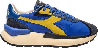 Diadora Mercury Elite Retro Track Schoenen - Heren - Sneakers - Blauw - 46 EU - Katoen - Schoenen