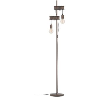 Loops Stylish Design Antique Brown & Black Floor Lamp for Indoor Use