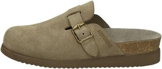 Mephisto Su&egrave;de Platte Sandalen met Gespsluiting - Dames - Slip ons - Grijs - 38 EU - Su&egrave;de - Schoenen