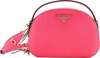 Prada Odette Top Handle Bag Saffiano Leather Small shoulder bag - Roze