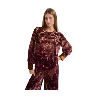 Pierre-Louis Mascia Blouses, female, Red, S, Long-sleeve Chenille Shirt