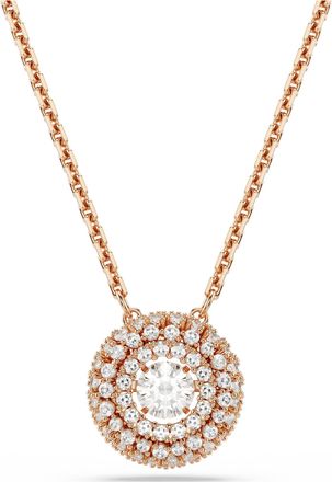 Swarovski Sublima Pendant, Round Cut, White, 18K Rose Gold Finish