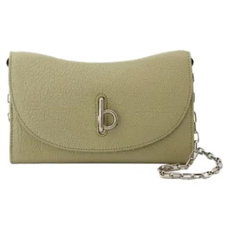 Burberry Tassen, Dames, Beige, ONE Size, Leer, Leren Schoudertas