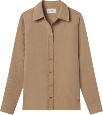 &Eacute;terne Constance Top - Dames - Overhemden - Beige - L - Katoen - Overhemden