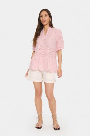 Saint Tropez Blouse met korte mouwen GeleksaSZ Regular fit rose