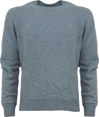 Barba 57506 Girocollo Luxe Gebreide Kleding - Heren - Ronde hals truien - Grijs - M - Kasjmier - Truien & Vesten