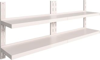 vidaXL Vidaxl - Estanter&iacute;as Flotantes 2 Niveles 2 Uds Acero Inoxidable 200x30cm
