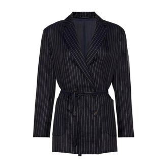 Brunello Cucinelli Dames, Jassen, Zwart, Maat: S Katoen