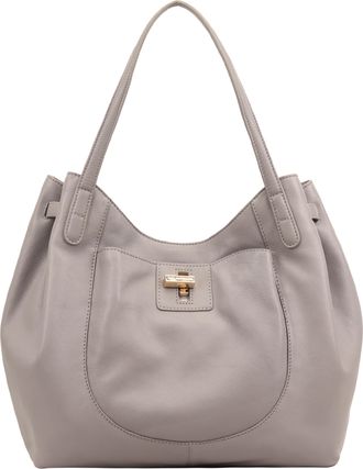 Paul Costelloe Womens Bolivar Leather Shoulder Bag - Grey - One Size