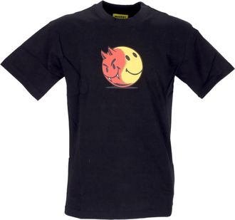 Market Smiley Good and Evil Tee - Heren - T-shirts - Zwart - M - Katoen - Tops