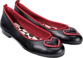 Brighton Womens Cherie Ballerina Shoes In Black And Red